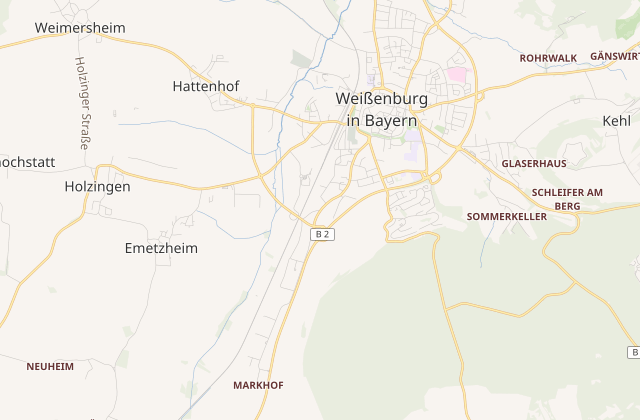 Karte von Weißenburg in Bayern
